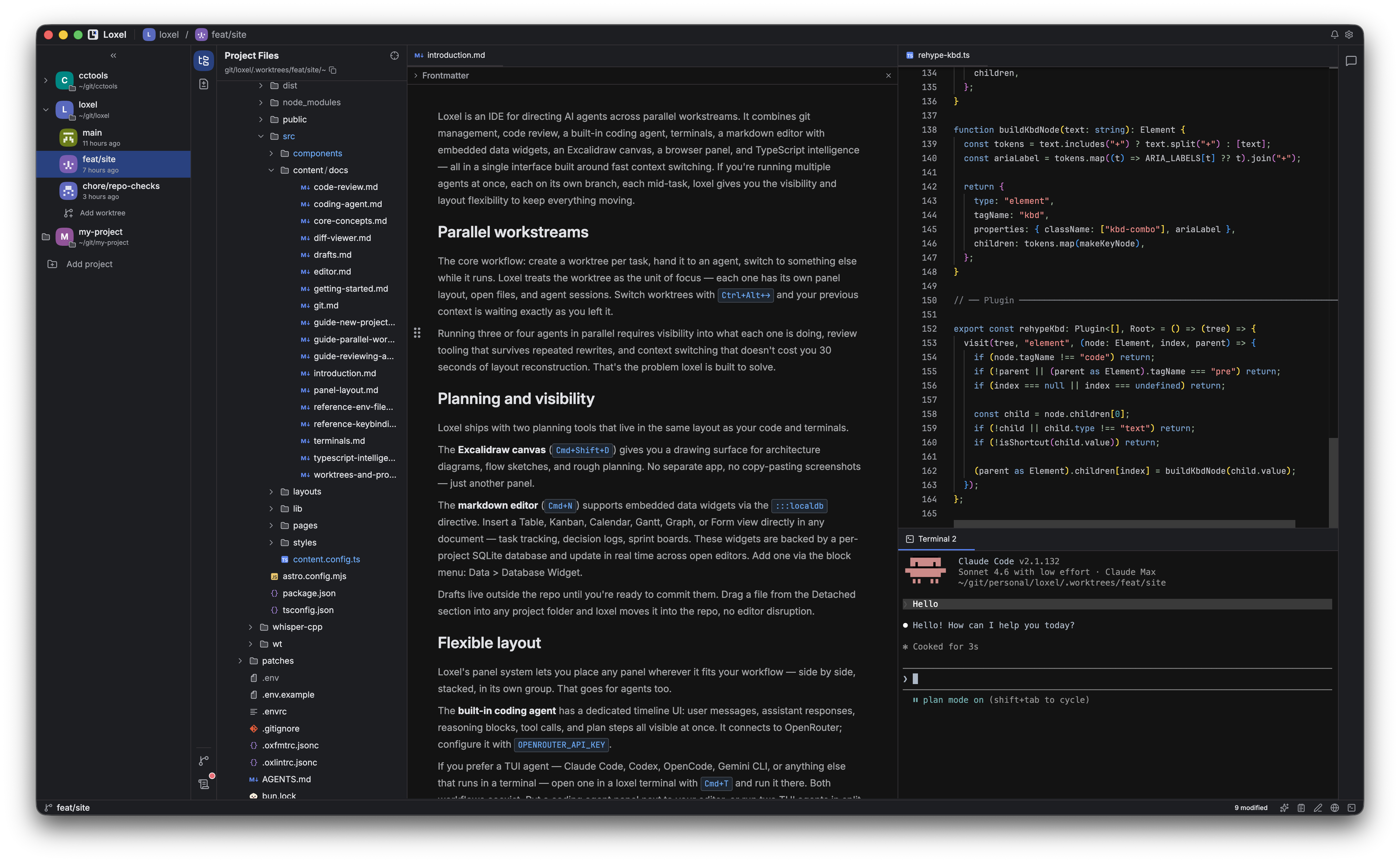 Loxel IDE screenshot